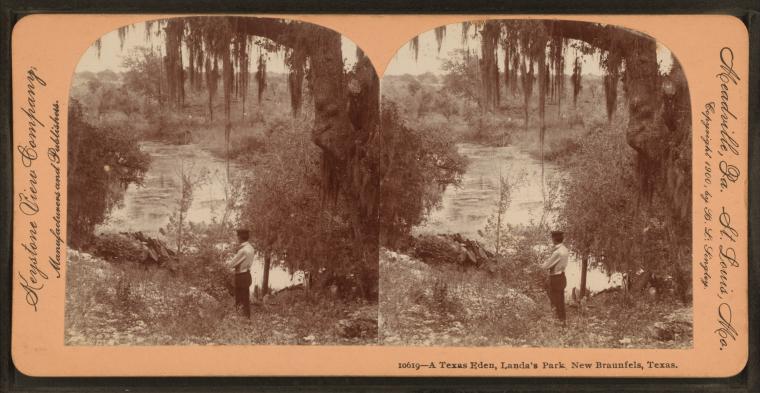 "A Texas Eden, Landa's Park, New Braunfels, Texas." 1900.